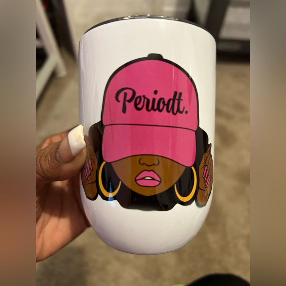 Custom Tumbler (period t.) with top and straw